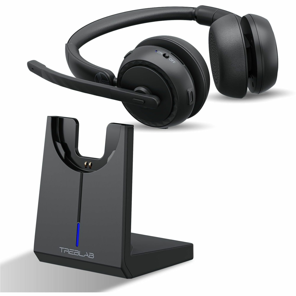 TREBLAB C7-Pro Wireless Bluetooth Headset, 45H Playtime, Bluetooth 5.3, 40mm Drivers, Type-C Fast Charging, IPX4 Waterproof - C7PRO MPN:C7-PRO