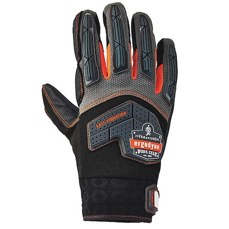 Anti-Vibration Gloves, Black, S, PR MPN:17306