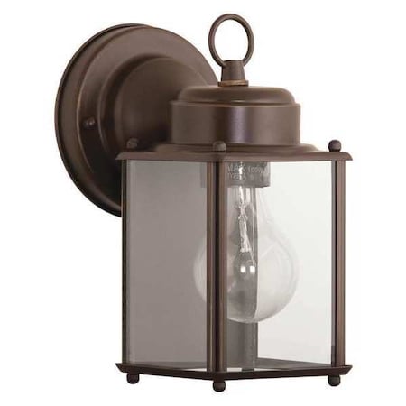 Flat Glass 1-Light Wall Lantern, 100 W, Antique Bronze MPN:P5607-20