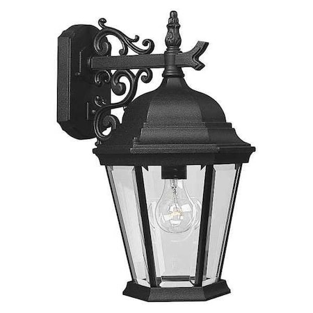 Welbourne 1-Light Large Wall Lantern, 100 W, Textured Black MPN:P5683-31