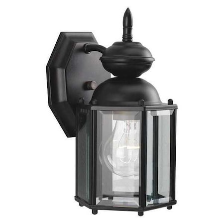 BrassGUARD Small 1-Light Wall Lantern, 100 W, Black MPN:P5756-31