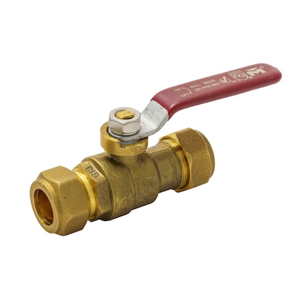 Ball Valve, Stop/Waste, Compression, 1/2