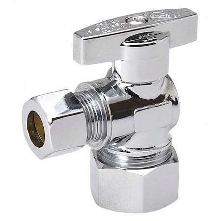 Comprss Angle Stop Valve, 5/8 Od x 3/8 Od PK16 MPN:190-032HC