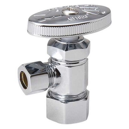 Compr Angle Stop Valve 5/8 Od x 3/8 Od PK12 MPN:192-032HC