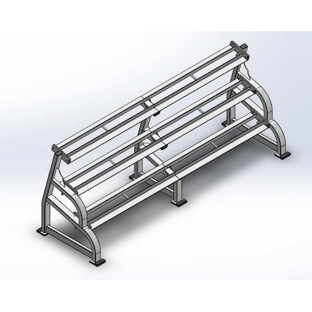 Dumbbell Rack, 111 in L, 34 3/4 in W MPN:PLR-505A