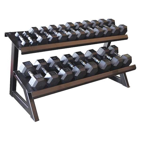 2-Tier Dumbbell Rack, 59 in L, 28 1/4 in W MPN:FW-234L