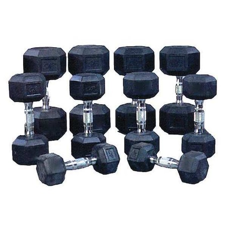 Dumbbell 10 Piece Set, 150 Lbs. MPN:HEXR-SET6