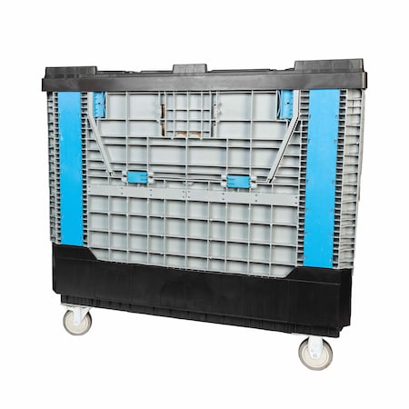 Collapsible Bulk Container 31.72 cu ft Volume Cap., 39 1/2 in L, 47 in W, 45 in H, Gray MPN:K1113