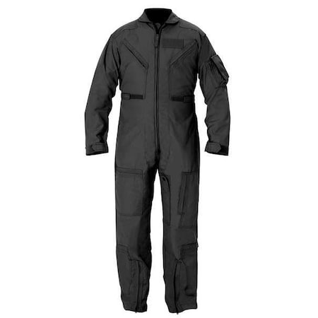 Flight Suit, Nomex®, 4.5 oz Fabric Weight, 28 1/4 in Inseam, Black, 36 Short MPN:F51154600136S