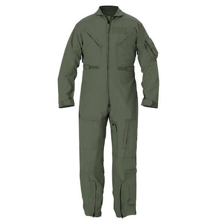 Flight Suit, Nomex®, 4.5 oz Fabric Weight, 28 5/8 in Inseam, Freedom Green, 42 Short MPN:F51154638842S