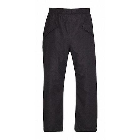 Rain Pants, 100% Nylon Ripstop with Durable Water Repellent, 29 in Inseam, Elastic Closure, Black MPN:F52393F0013XL