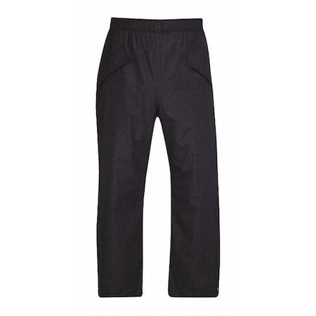 Rain Pants, 100% Nylon Ripstop with Durable Water Repellent, 29 in Inseam, Elastic Closure, Black MPN:F52393F001M
