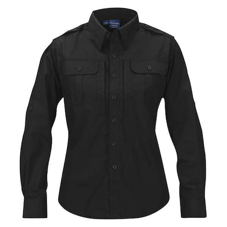 Tactical Shirt, 35% Cotton Ripstop, 65% Polyester, Zipper, 5 Pocket(s), Black, M MPN:F530550001M