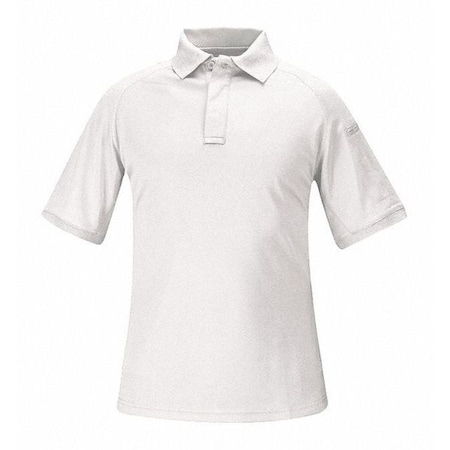 Tactical Polo Shirt, 100% Polyester Double Pique Knit, Button, 1 Pocket(s), White, 3XL MPN:F53220A1003XL