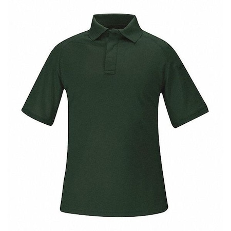 Tactical Polo Shirt, 100% Polyester, Button, 1 Pocket(s), Dark Green, 5XL MPN:F53220A3115XL