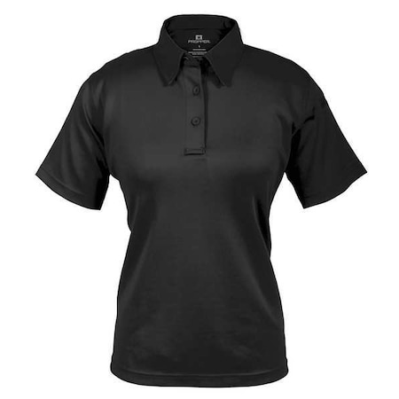 Tactical Polo Shirt, 6% Spandex, 94% Polyester, Short Sleeve Length, Black MPN:F532772001L