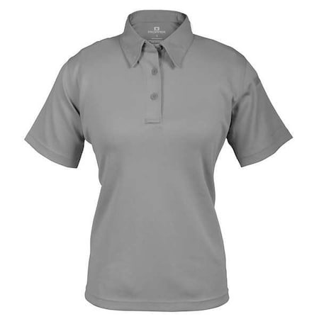 Tactical Polo Shirt, 6% Spandex, 94% Polyester, Short Sleeve Length, Gray MPN:F532772020S