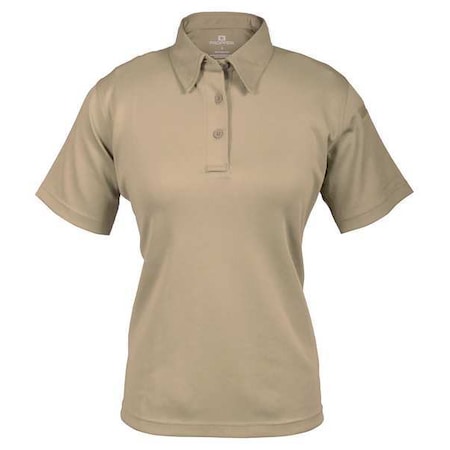 Tactical Polo Shirt, 6% Spandex, 94% Polyester, Short Sleeve Length, Tan MPN:F532772226M