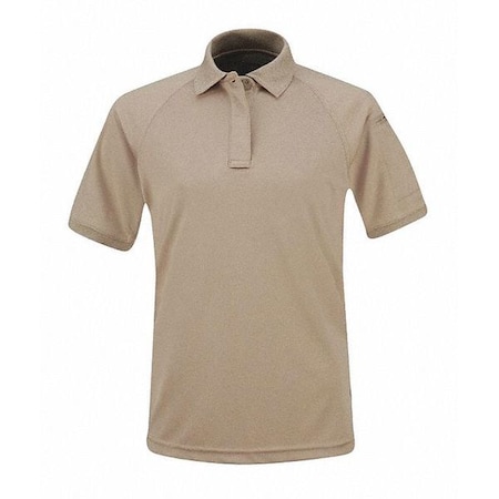 Tactical Polo Shirt, 100% Polyester, Button, 1 Pocket(s), Tan, 3XL MPN:F53290A2263XL