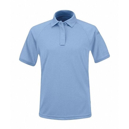 Tactical Polo Shirt, 100% Polyester, Button, 1 Pocket(s), Blue, XS MPN:F53290A475XS
