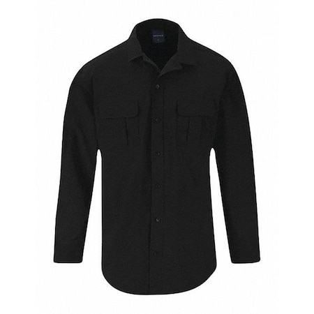 Tactical Shirt, 6% Spandex, 94% Nylon, Button, 4 Pocket(s), Black, M MPN:F53463C001M3