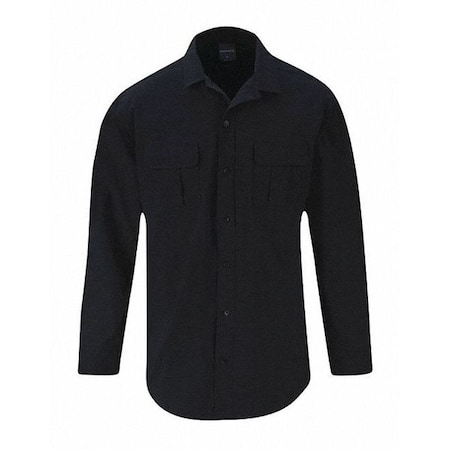 Tactical Shirt, 6% Spandex, 94% Nylon, Button, 4 Pocket(s), Navy, M MPN:F53463C450M2