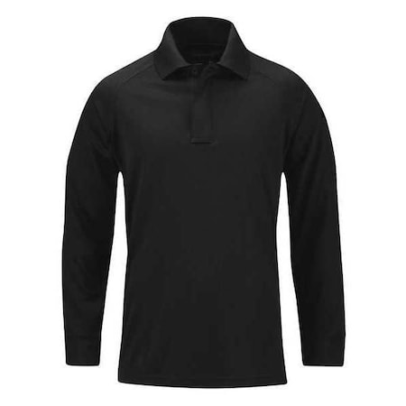 Tactical Polo Shirt, 100% Polyester, Pullover, No Pocket(s), Black, S MPN:F53620A001S