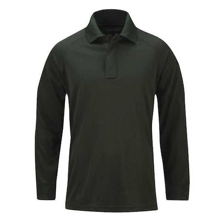 Tactical Polo Shirt, 100% Polyester, Pullover, No Pocket(s), Green, M MPN:F53620A311M