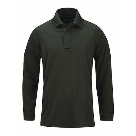 Short Sleeve Tactical Polo, 100% Polyester, Button, 1 Pocket(s), Dark Green, XL MPN:F53620A311XL