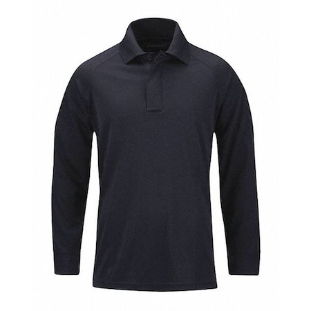 Short Sleeve Tactical Polo, 100% Polyester Double Pique Knit, Button, 1 Pocket(s), Navy, M MPN:F53620A450M