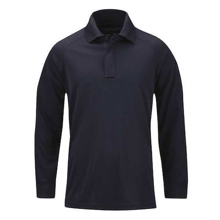 Tactical Polo Shirt, 100% Polyester, Pullover, No Pocket(s), Navy, XL MPN:F53620A450XL