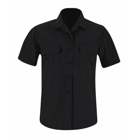 Tactical Shirt, 6% Spandex, 94% Nylon, Button, 4 Pocket(s), Black, L MPN:F53763C001L