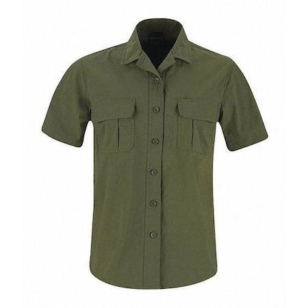 Tactical Shirt, 6% Spandex, 94% Nylon, Button, 4 Pocket(s), Olive Green, 4XL MPN:F53763C3304XL