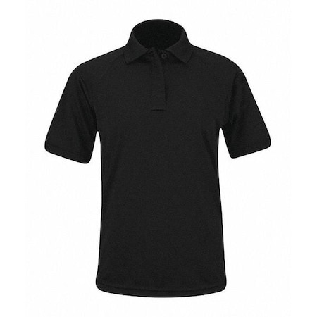 Tactical Polo Shirt, 100% Polyester, Button, 1 Pocket(s), Black, 2XL MPN:F53834C001XXL