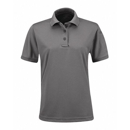 Tactical Polo Shirt, 100% Polyester, Button, 1 Pocket(s), Gray, XS MPN:F53834C020XS