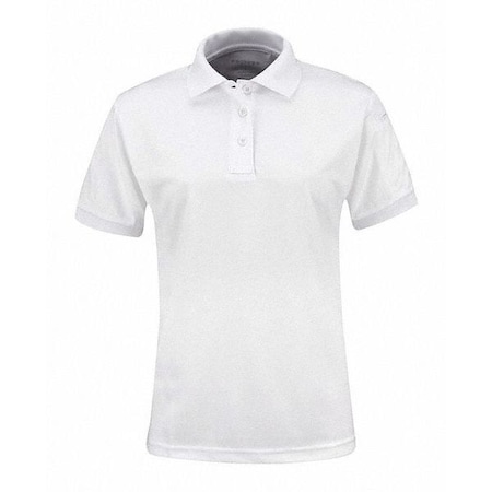 Tactical Polo Shirt, 100% Polyester, Button, 1 Pocket(s), White, M MPN:F53834C100M