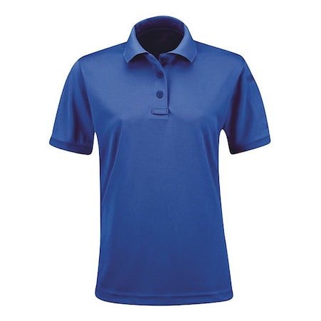 Tactical Polo Shirt, 100% Polyester, Button, 1 Pocket(s), Royal Blue, M MPN:F53834C452M