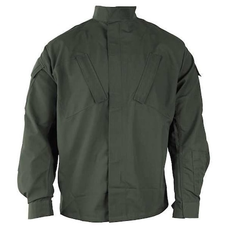 Coat, 65% Polyester/35% Cotton Ripstop, Adjustable Hook-and-Loop, Olive, L/S MPN:F542438330S3