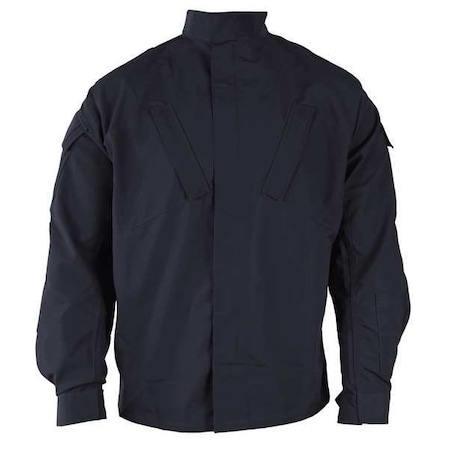 Coat, 65% Polyester/35% Cotton Ripstop, Adjustable Hook-and-Loop, Navy, S/L MPN:F542438450L1