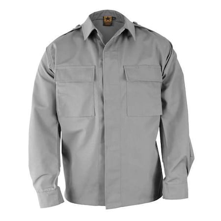 Long Sleeve BDU Shirt, 35% Ripstop, 65% Poly Cotton, Button, 2 Pocket(s), Gray, 3XL MPN:F5452380203XL3
