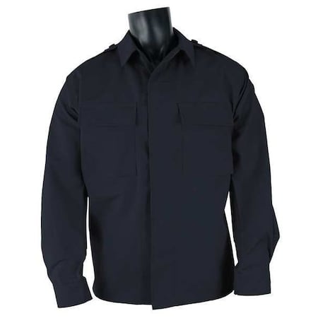 Long Sleeve BDU Shirt, 35% Cotton Ripstop, 65% Polyester, Button, 2 Pocket(s), Dark Navy, M MPN:F545238405M2
