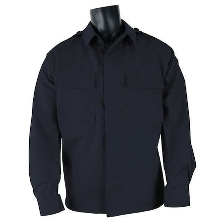 Long Sleeve BDU Shirt, 35% Cotton Ripstop, 65% Polyester, Button, 2 Pocket(s), Dark Navy, 2XL MPN:F545238405XXL3