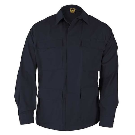 Coat, 65% Polyester/35% Cotton Ripstop, Button, Navy, R/XL MPN:F545438405XL2