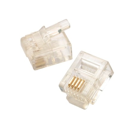 Modular Plug, Stranded, 6P4C, Round C, PK50 MPN:702-063