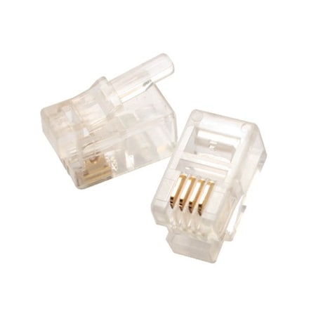 Modular Plug, 4P4C, Flat Cable, PK1000 MPN:744-FA50
