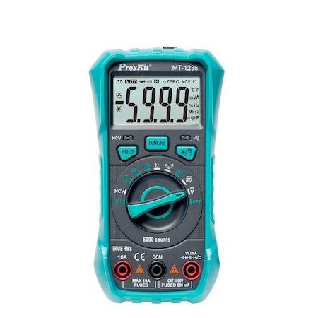 Multimeter, True RMS, CAT II, 600V, Data MPN:MT-1236