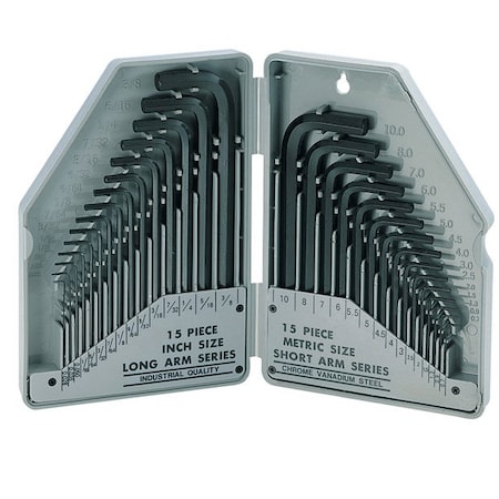 Hex Key Set, US and Metric MPN:900-038