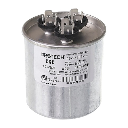 Motor Dual Run Capacitor, 440V AC MPN:43-25133-14