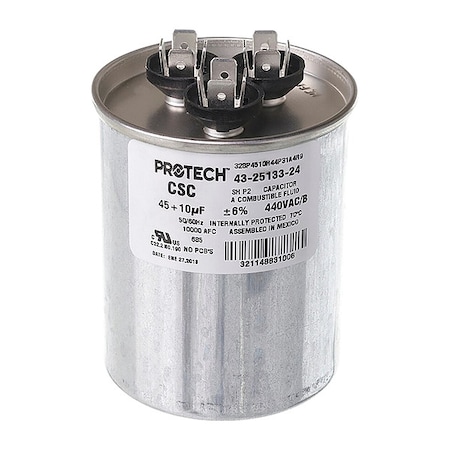 Motor Dual Run Capacitor, 440V AC MPN:43-25133-24