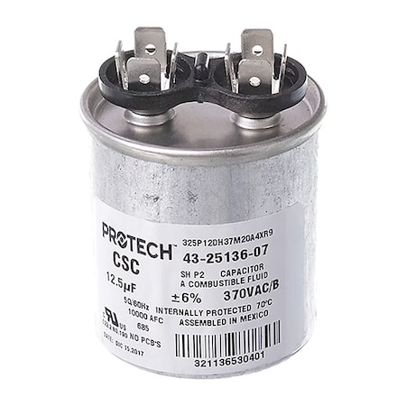 Motor Dual Run Capacitor, 370V AC MPN:43-25136-07